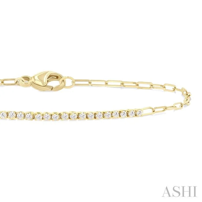 Paperclip Diamond Fashion Chain Bracelet