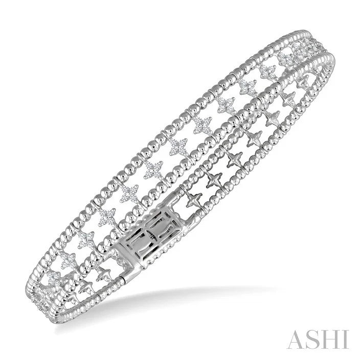 Flora Halfway Diamond Flex Bangle