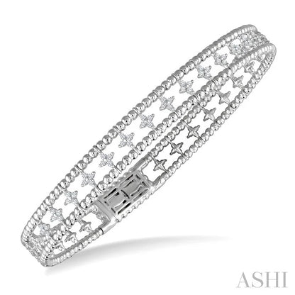 Flora Halfway Diamond Flex Bangle