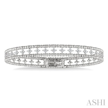Flora Halfway Diamond Flex Bangle