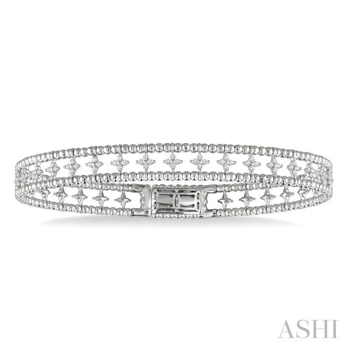 Flora Halfway Diamond Flex Bangle