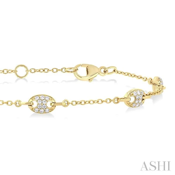 Mariner Link Diamond Station Chain Bracelet
