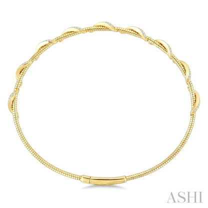 Twisted Diamond Flex Bangle