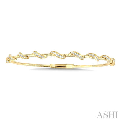 Twisted Diamond Flex Bangle