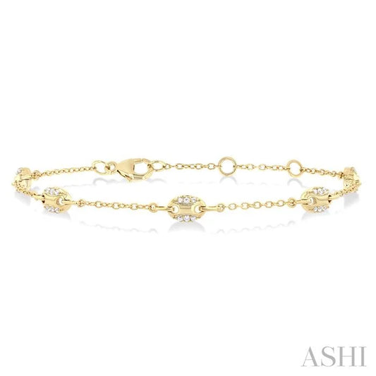 Mariner Link Diamond Station Chain Bracelet