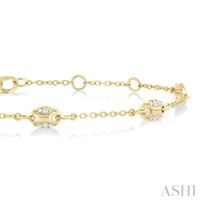 Mariner Link Diamond Station Chain Bracelet