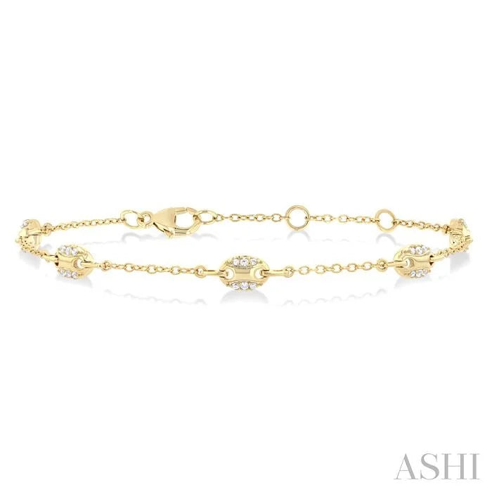 Mariner Link Diamond Station Chain Bracelet