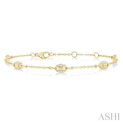 Mariner Link Diamond Station Chain Bracelet