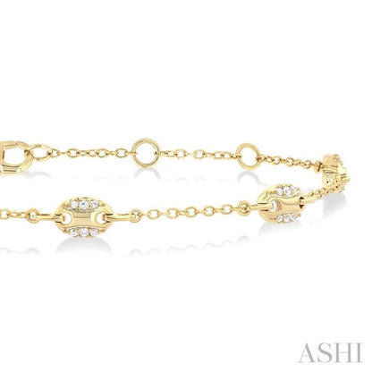 Mariner Link Diamond Station Chain Bracelet