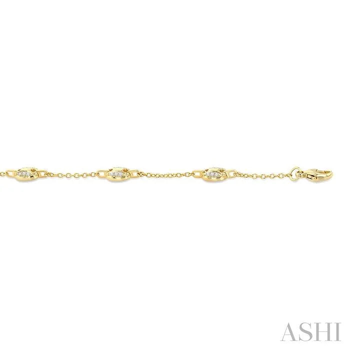 Mariner Link Diamond Station Chain Bracelet