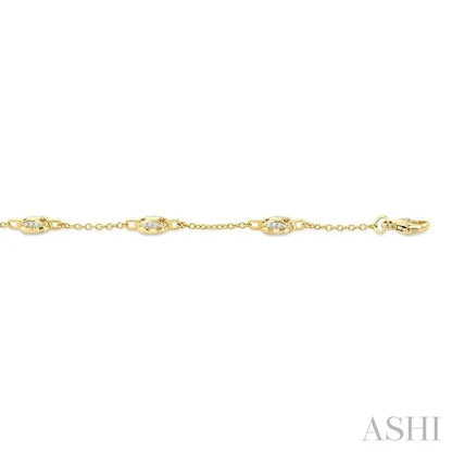 Mariner Link Diamond Station Chain Bracelet