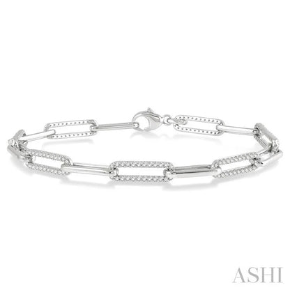 Paperclip Diamond Fashion Bracelet