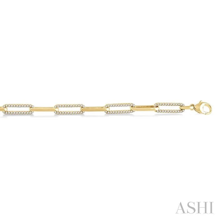 Paperclip Diamond Fashion Bracelet