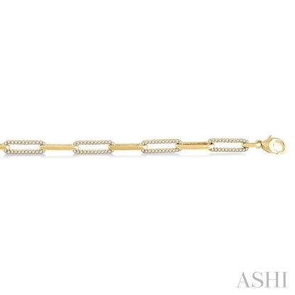 Paperclip Diamond Fashion Bracelet