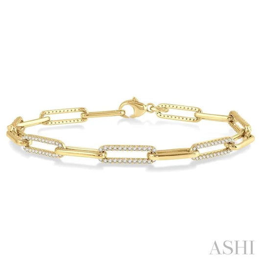 Paperclip Diamond Fashion Bracelet