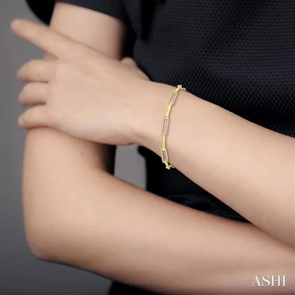 Paperclip Diamond Fashion Bracelet