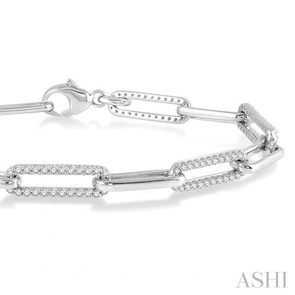 Paperclip Diamond Fashion Bracelet
