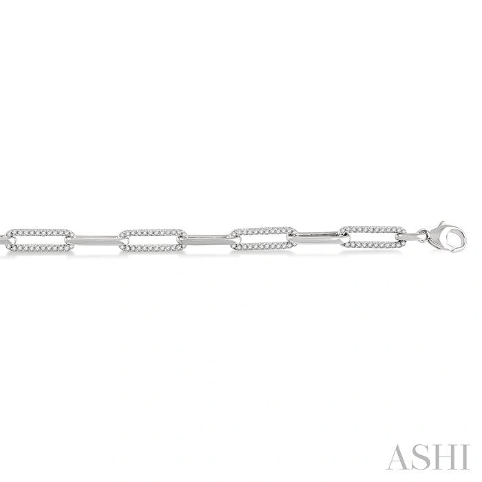 Paperclip Diamond Fashion Bracelet