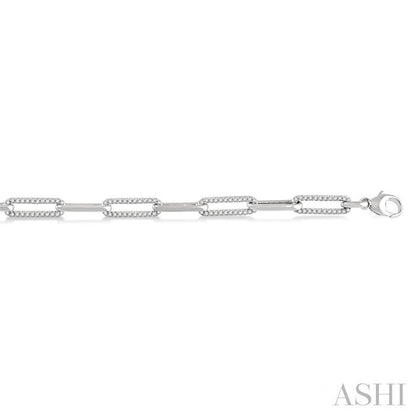 Paperclip Diamond Fashion Bracelet