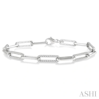 Paperclip Diamond Fashion Bracelet