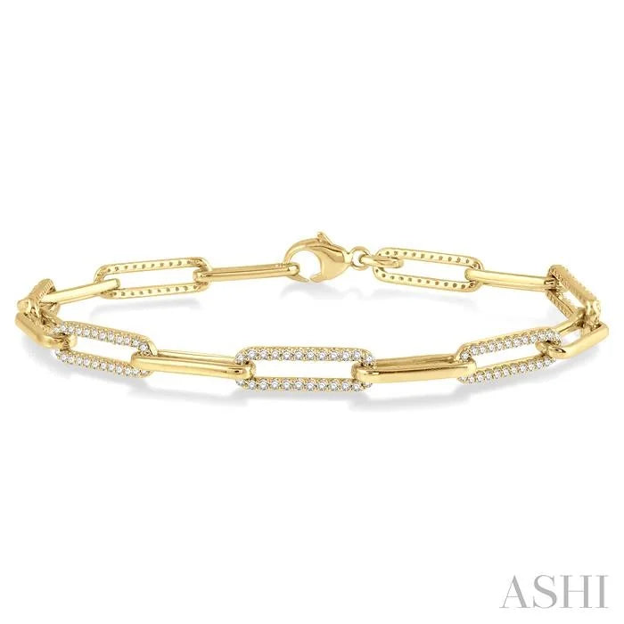 Paperclip Diamond Fashion Bracelet