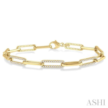 Paperclip Diamond Fashion Bracelet