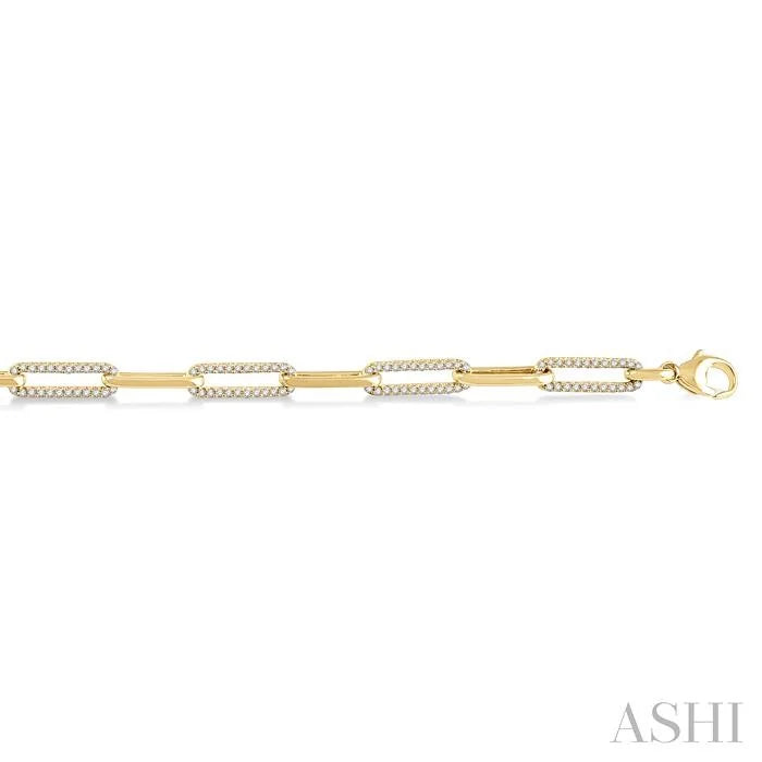 Paperclip Diamond Fashion Bracelet