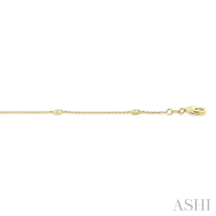 Pear Shape Station Diamond Chain Bracelet