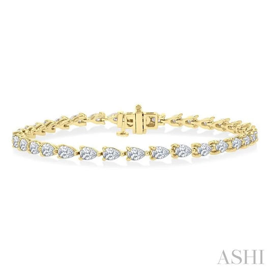 Pear Shape East-West Diamond Bracelet