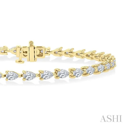 Pear Shape East-West Diamond Bracelet
