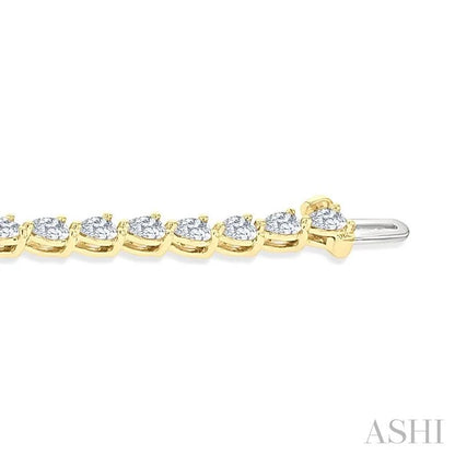 Pear Shape East-West Diamond Bracelet