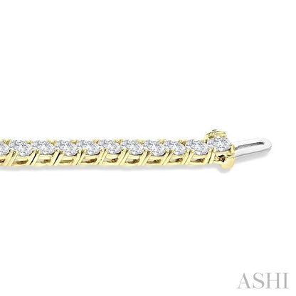 Oval Shape East-West Diamond Tennis Bracelet