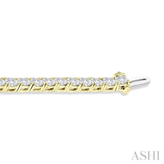 Oval Shape East-West Diamond Tennis Bracelet
