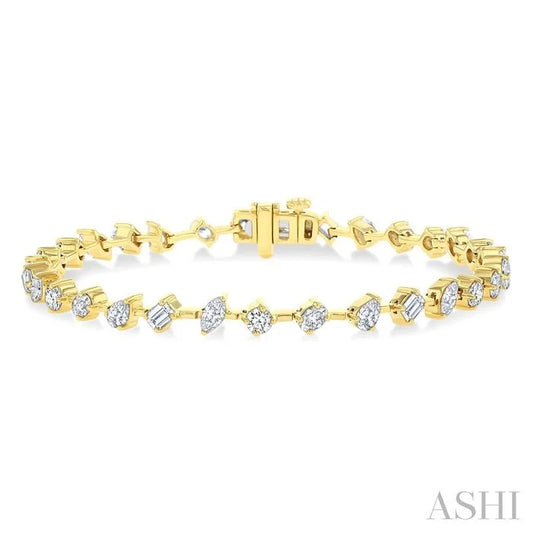 Mixed Shape Diamond Fashion Bracelet