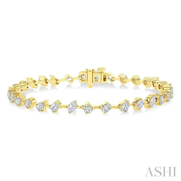 Mixed Shape Diamond Fashion Bracelet
