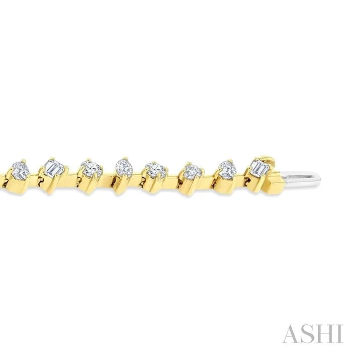 Mixed Shape Diamond Fashion Bracelet