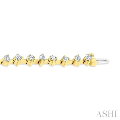 Mixed Shape Diamond Fashion Bracelet