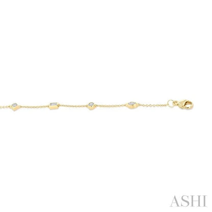Bezel Set Diamond Fashion Chain Bracelet