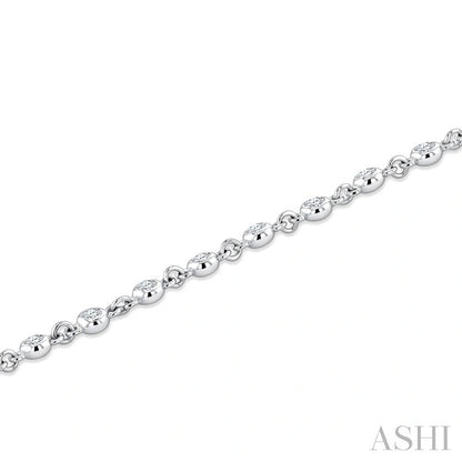 Bezel Set Diamond Station Bracelet