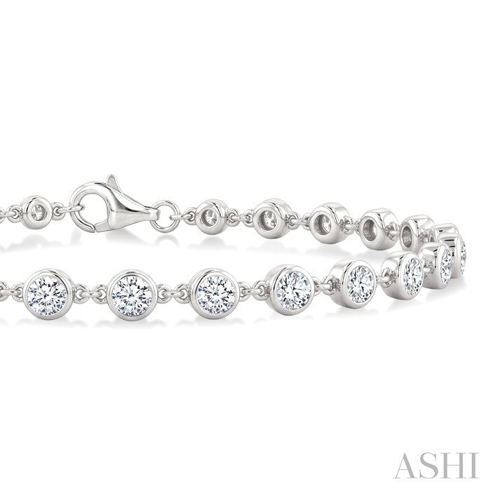 Bezel Set Diamond Station Bracelet