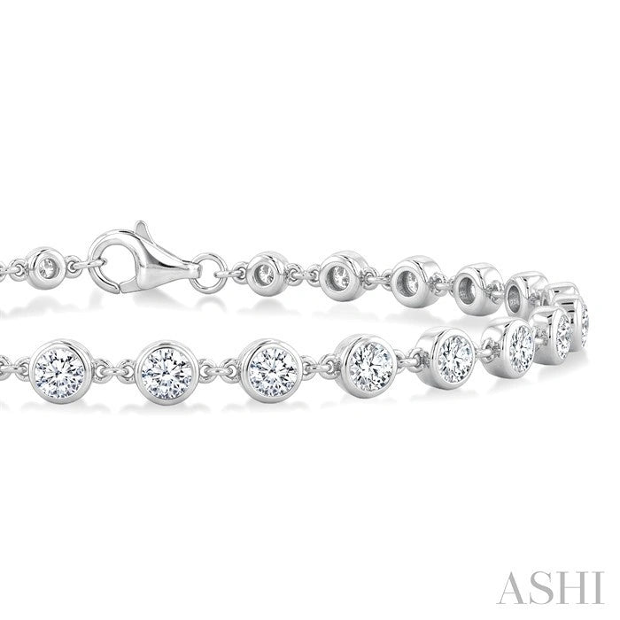 Bezel Set Diamond Station Bracelet