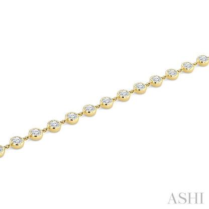 Bezel Set Diamond Station Bracelet