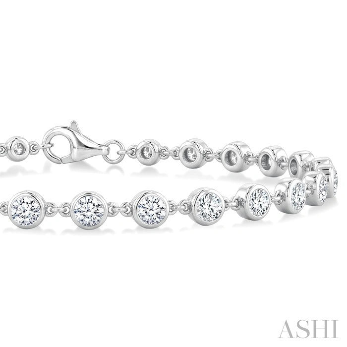 Bezel Set Diamond Station Bracelet