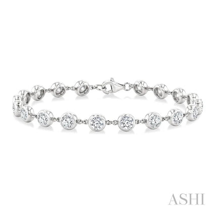 Bezel Set Diamond Station Bracelet