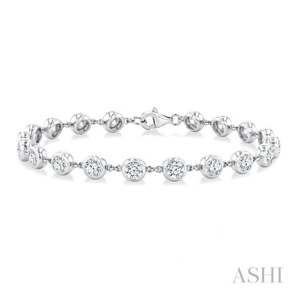Bezel Set Diamond Station Bracelet