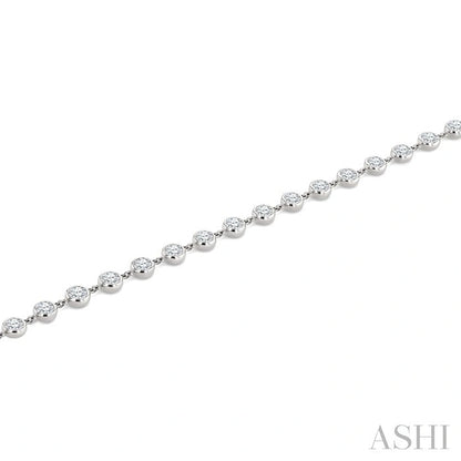 Bezel Set Diamond Station Bracelet