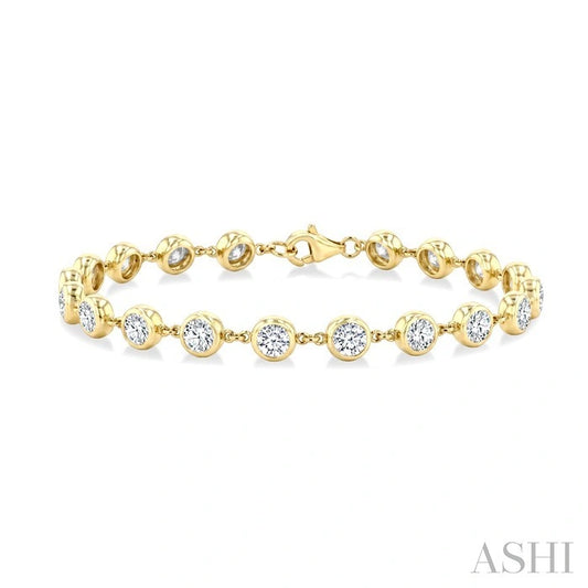 Bezel Set Diamond Station Bracelet
