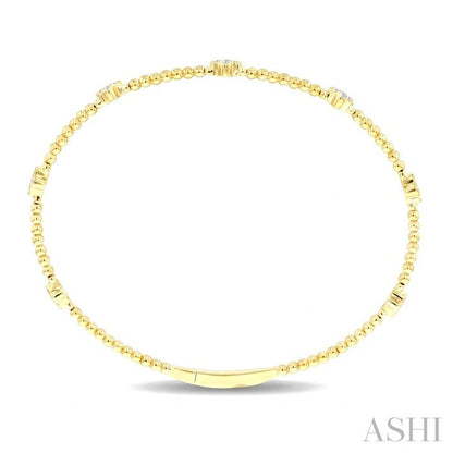 Bead Bijoux Clover Diamond Fashion Flex Bangle