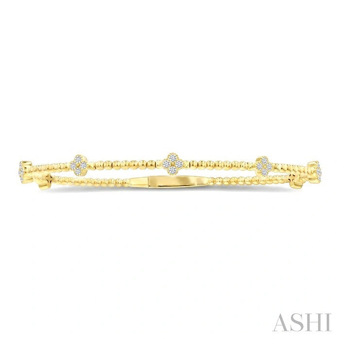 Bead Bijoux Clover Diamond Fashion Flex Bangle