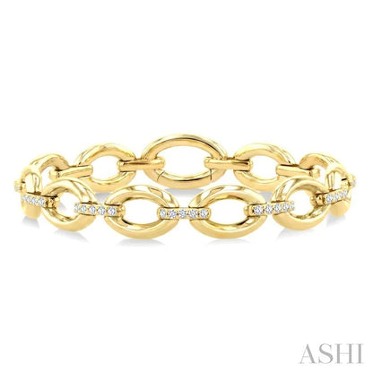 Aeris Gold Oval Shape Link Diamond Fashion Bracelet